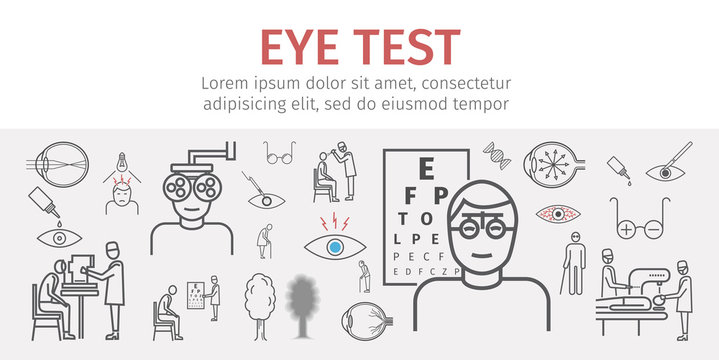 Premium Vector  Snellen chart visual acuity test ophthalmology healthcare  and medicine illustration banner