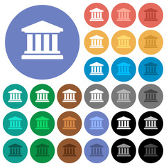 University round flat multi colored icons