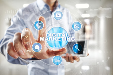 DIgital marketing technology concept. Internet. Online. Search Engine Optimisation. SEO. SMM. Advertising.