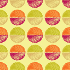 Polka dot seamless pattern. The colorful balls. Scribble texture. Тextile rapport. 