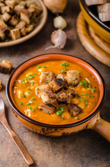 Goulash soup with croutons