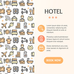 Hotel Concept Infographics Banner. Vector