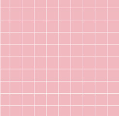 Fototapeta premium Pink background with white grid. Backdrop for trendy design, modern collages, creative art