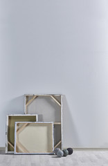 grey room and frame style interior