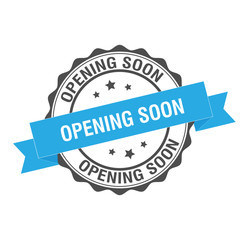 Opening soon stamp illustration
