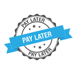 Obraz premium Pay later stamp illustration