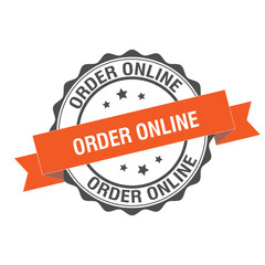 Fototapeta premium Order online stamp illustration
