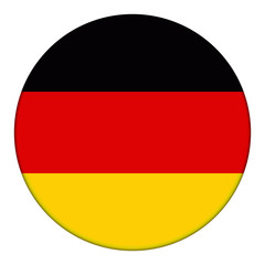 Obraz premium Flag of Germany, icon. Realistic color. Abstract concept. Vector illustration on white background.