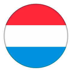 Flag of Luxembourg, icon. Realistic color. Abstract concept. Vector illustration on white background.