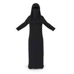 Arab Woman Clothes on white background. 3D illustration