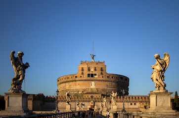 Sant' Angelo Bridge and Sant' Angelo Castel, Rome