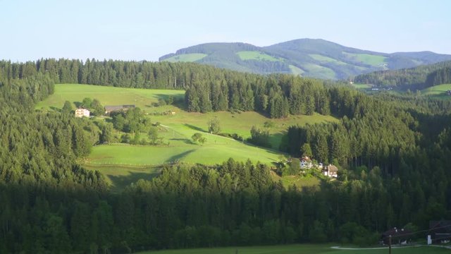 Time lapse of a shadow moving down the hill in the in a village called Ratten in the Austrian Alps.