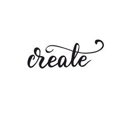 Lettering Create. Vector illustration.