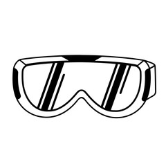 Ski goggles. Inventory for winter sports. Eye protection.