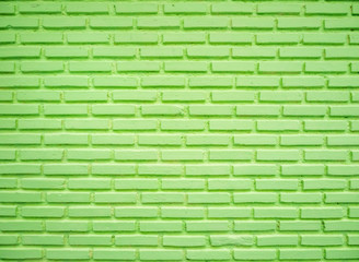 Fototapeta premium Green brick wall, used for background image.