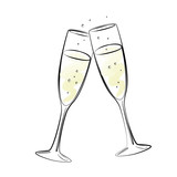 "Sektgläser anstossen - Party - Silvester - Event - Sektempfang