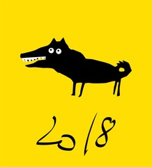 Year of The Dog. Chinese New Year 2018.