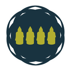 abstrakter Button - Kerzen