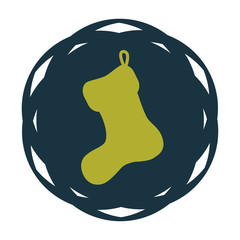 abstrakter Button - Stiefel - Weihnachtsgeschenk