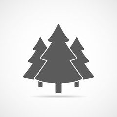 Christmas tree iiicon. Vector illustration.