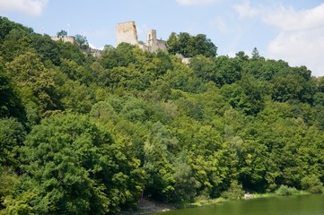 Fototapeta na wymiar Ruins of castle Cornstejn in the Southern Moravia, Czech republic, Europe