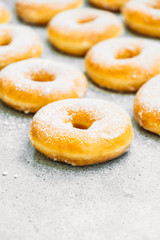 Sweet dessert with many donut
