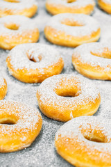 Sweet dessert with many donut