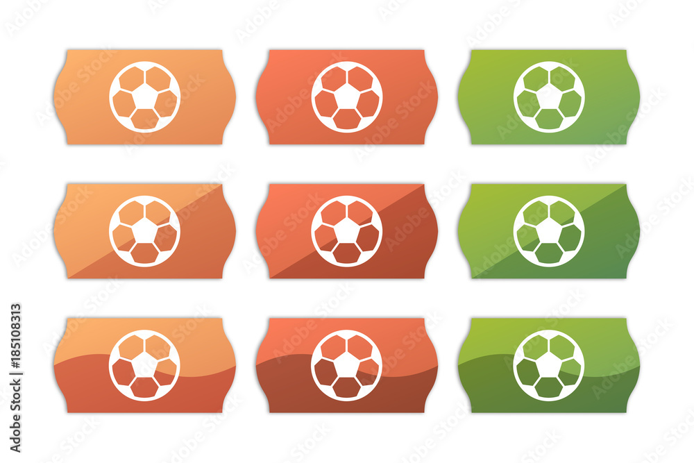 Sticker sticker set - etikett preisschild - fußball