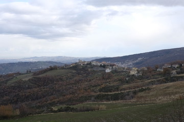 panorama of country in abruzzo