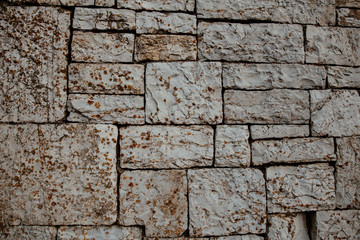 texture old white stone laying close up