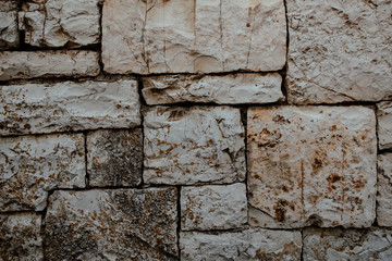 texture old white stone laying close up