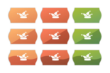 Sticker Set - Etikett Preisschild - Mütze - Fasching