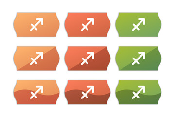 Sticker Set - Etikett Preisschild - Schütze - Tierkreiszeichen