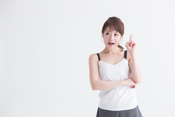 Fototapeta premium エクササイズ・白バック