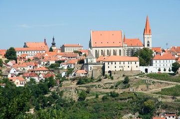 Panorama of historic city Znojmo, Southern Moravia, Czech republic , Europe