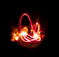 Overlay light, an abstract pattern on a dark background