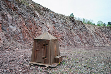 View into a porphyry mine. quarry industr.