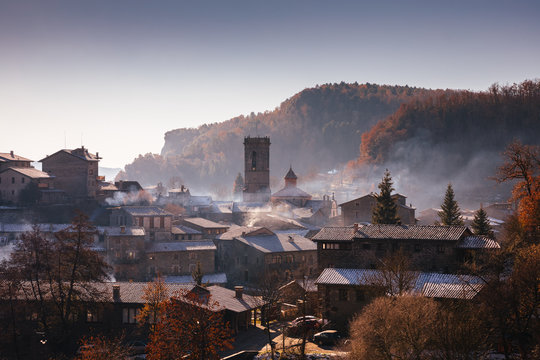 Sunrise in a village