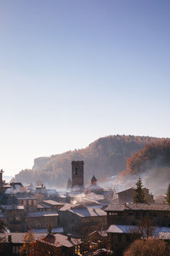 Sunrise in a village