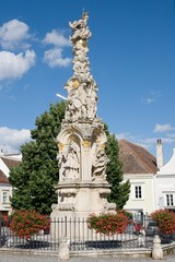 Fototapeta na wymiar The plague column in the town of Retz, Lower Austria,Europe