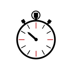 Stopwatch icon. Clock logo