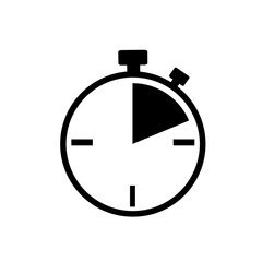 Stopwatch icon. Clock logo