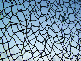Background with irregular grid, against the sky