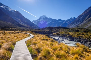 Foto op Aluminium Hooker Valley Track, Aoraki Mount Cook, Nieuw-Zeeland © daboost