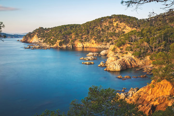 Fototapeta na wymiar Nice landscape of the Spanish coastal in Costa Brava