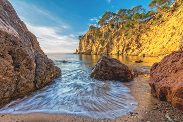 Nice landscape of the Spanish coastal in Costa Brava