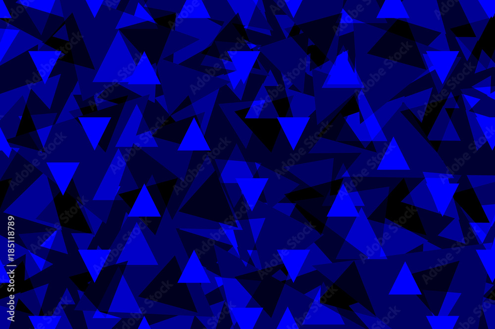 Wall mural triangle geometric abstract pattern - blue, triangle background