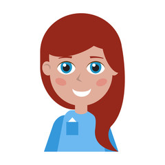 Female icon for avatar. Beautiful vector design.