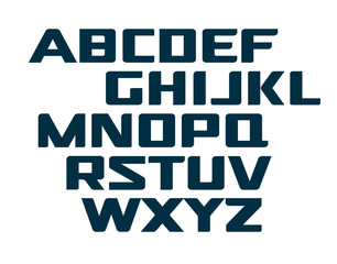 Digital uppercase alphabet. Futuristic technology font. Modern monogram template. Minimalistic vector design typeface. Logo template set. The first letter of the title.