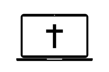 Obraz premium Laptop - Kreuz - Religion